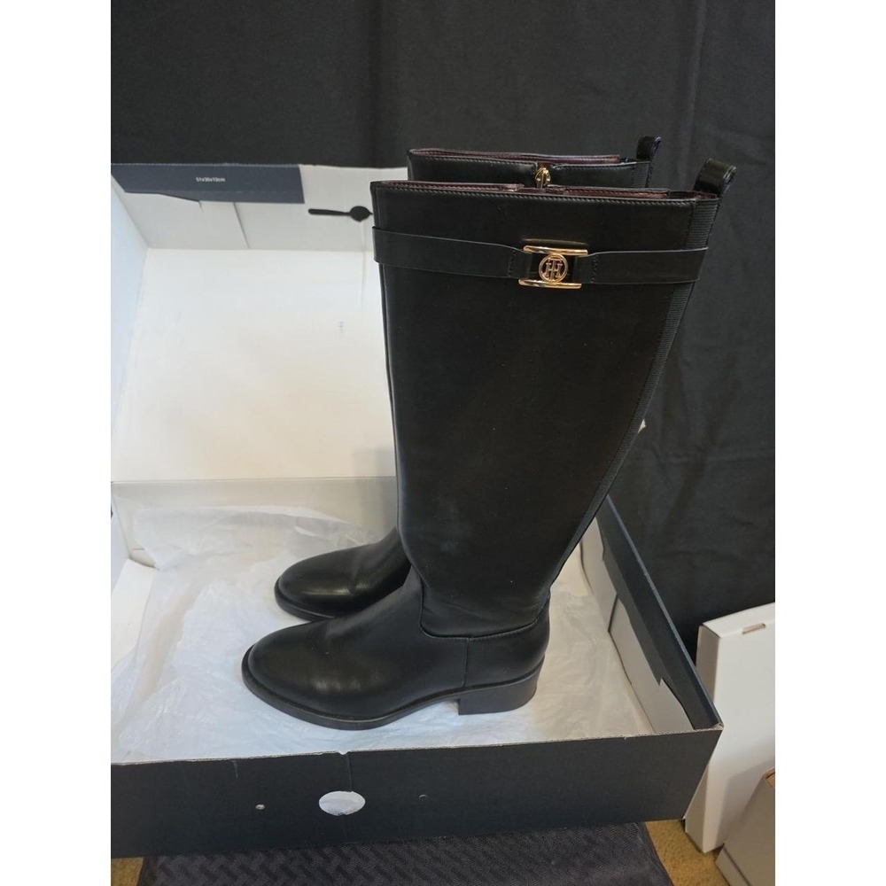 Tommy Hilfiger Women's Leather Knee High Boots 7.5